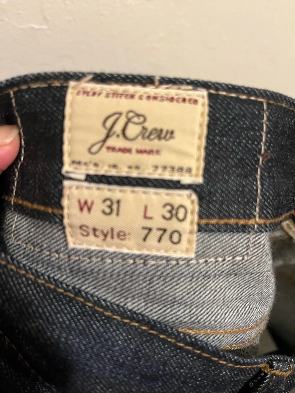 J. Crew Slim Straight Dark Indigo Men's Jeans